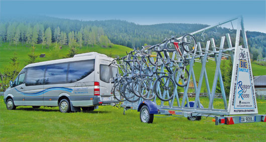 Rogger Reisen Bike Shuttle Shuttle u. Kleinbus Service Sexten Dolomiten Sudtirol